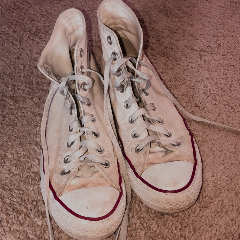 White Hightop Converse